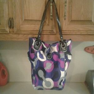 Multi Colored Coach Purse